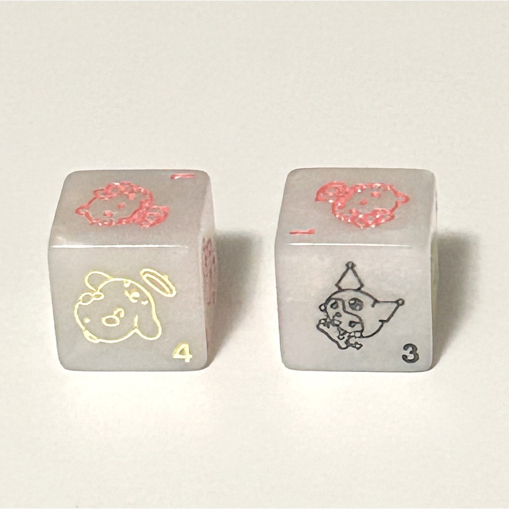Sanrio Hello Kitty, My Melody, Kuromi & Friends Pair of 2 (6 sided) Dice